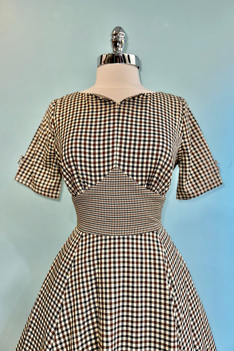 Black and Brown Plaid Wilma Dress by Banned