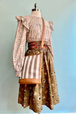 Cream Floral Ruffled Lace Trim Top
