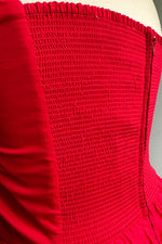Red Ruffle Sleeve Briar Midi Dress by Timeless London