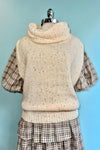 Cream Sleeveless Cowl Neck Sweater by Molly Bracken