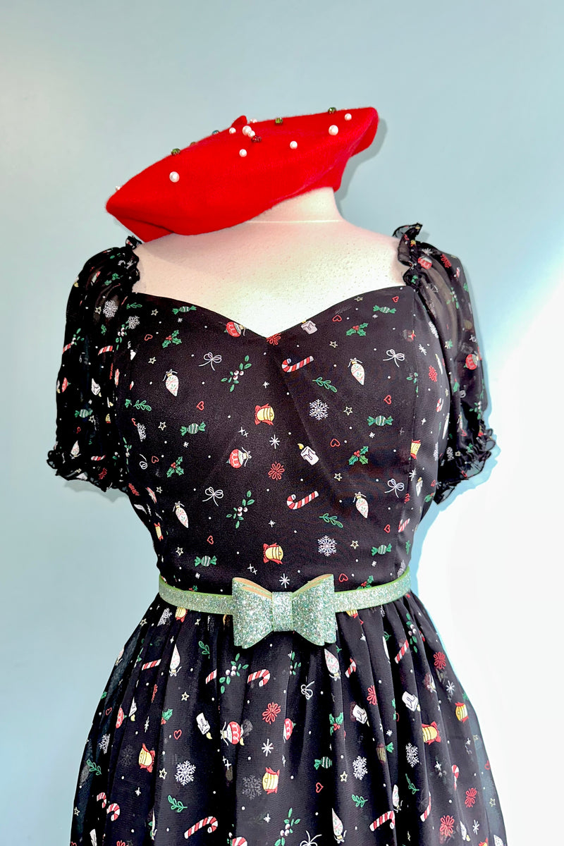 Natalie Holiday Mini Dress by Hell Bunny