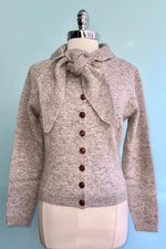 Posey Tie Cardigan in Biscuit by Banned