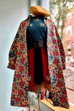 Tapestry Floral Button Front Jacket