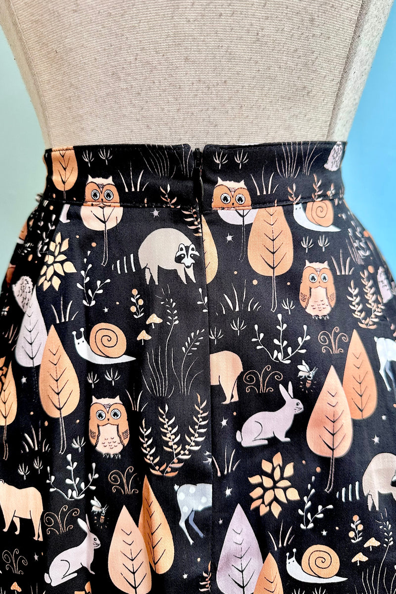 Winter Forest Friends Full Skirt by Eva Rose