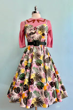 Benita Tropical Floral 50's Dress by Hell Bunny