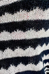 Black and White Cropped Collared Cardigan by Compania Fantastica