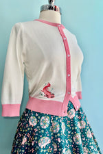 Axolotl Embroidered Leslie Cardigan by Miss Lulo