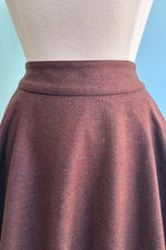 Burgundy Herringbone Sophie Skirt by Timeless London