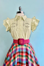 Madras Plaid Cotton Circle Skirt