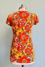 Grooviest Blooms Tulip Sleeve T-Shirt Top by Blue Platypus