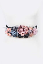 Mixed Floral Stretch Belt