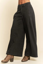 Jersey Wide Leg Pants in Black