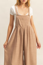 Taupe Loose Wide Leg Jumpsuit