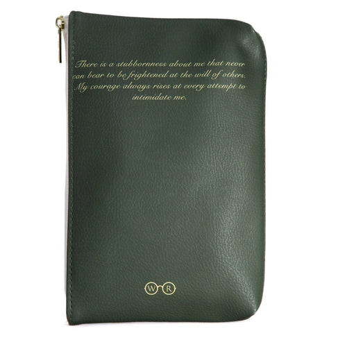 Green Pride and Prejudice Pencil Case Pouch by Well Read Co.