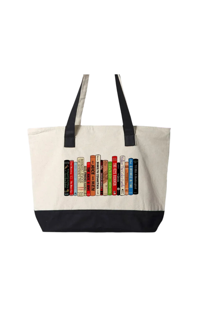 Banned Books Canvas Zipper Tote Bag