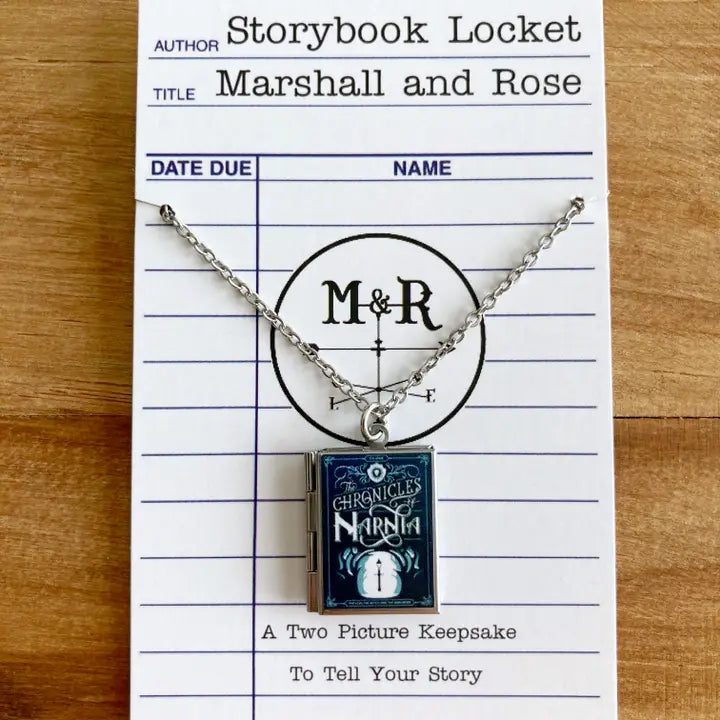 Chronicles of Narnia Lamp Post Book Locket Necklace by Marshall and Rose