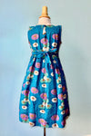 Kids Blue Parasol Print Dress by Apsara