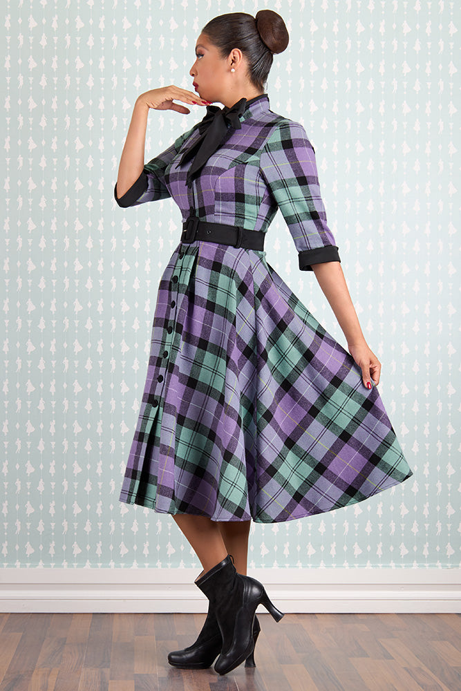 Manel Abalone Check Dress by Miss Candyfloss – Modern Millie