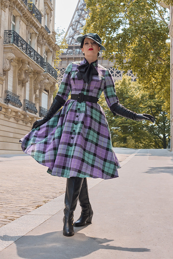purple check dress The Elisabeth Dress in Seersucker Check, Vichy (Gingham) Check & Madras
