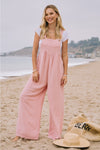 Pink Wide Leg Jumpsuit