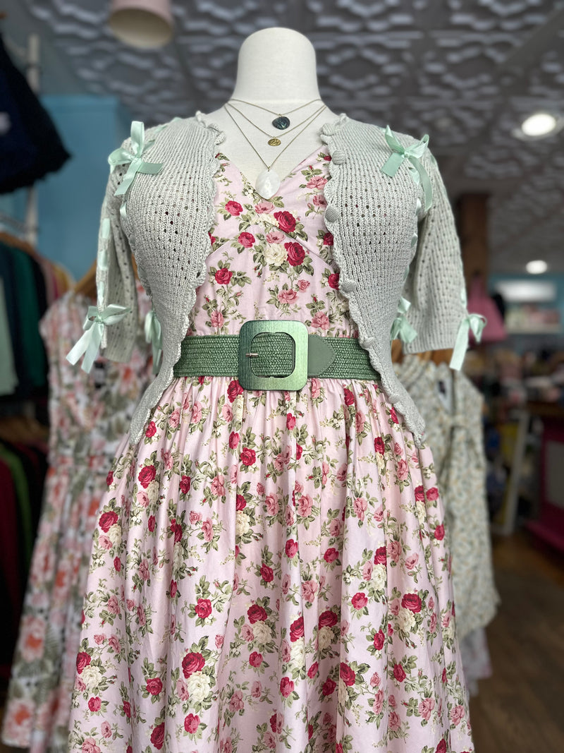 Pink Floral Lysandra Midi Dress by Timeless London