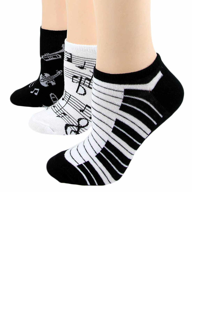 Musical No-Show Ankle Socks 3-Pack