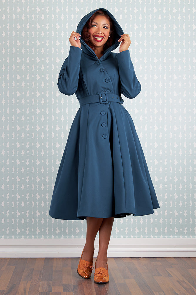 Loris-Lapis Water Repellant Coat by Miss Candyfloss