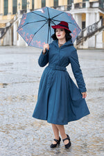 Loris-Lapis Water Repellant Coat by Miss Candyfloss