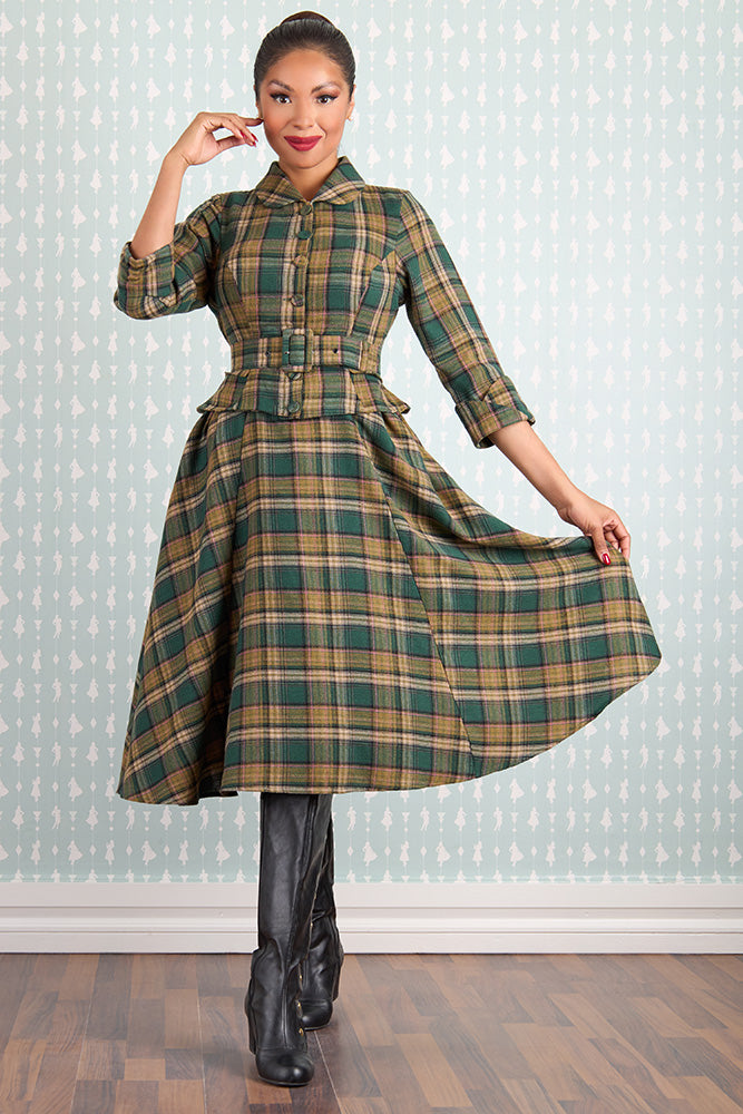 Helioise Gia Plaid Dress by Miss Candyfloss – Modern Millie