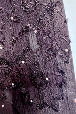 Black Brocade and Dot Mini Dress by Molly Bracken