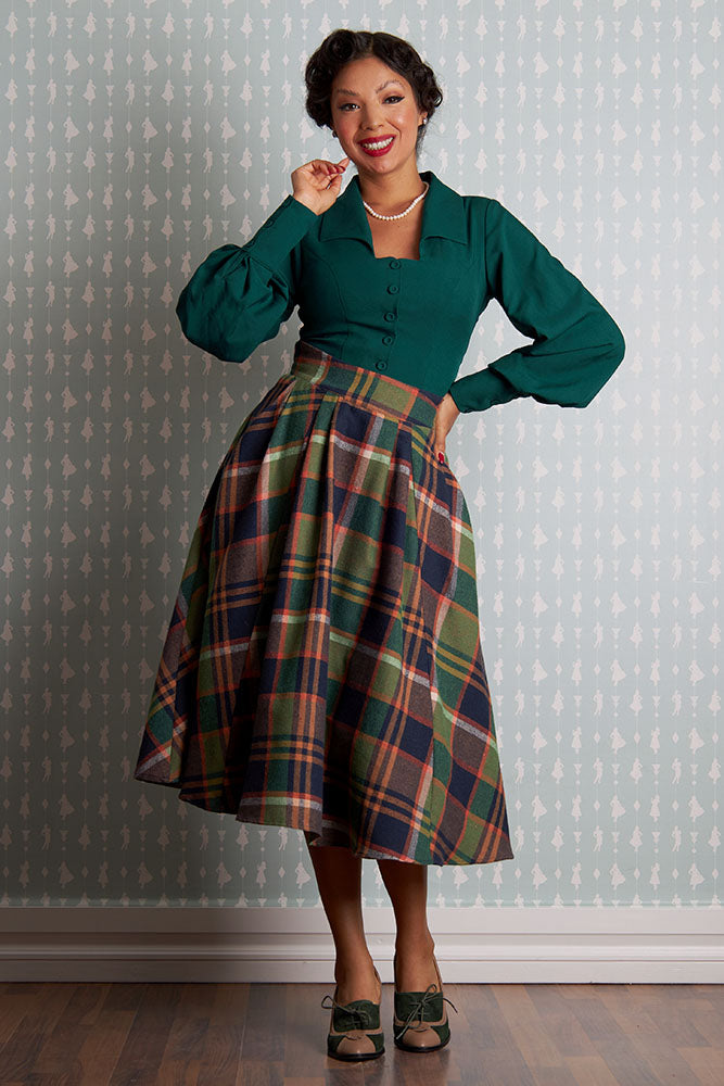 Angelle-Gia Tartan Flannel Skirt by Miss Candyfloss