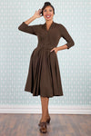 Enola Mocha Dress by Miss Candyfloss
