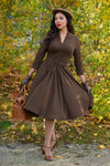 Enola Mocha Dress by Miss Candyfloss
