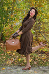Enola Mocha Dress by Miss Candyfloss