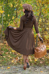 Enola Mocha Dress by Miss Candyfloss