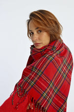 Red Plaid Scarf by Molly Bracken