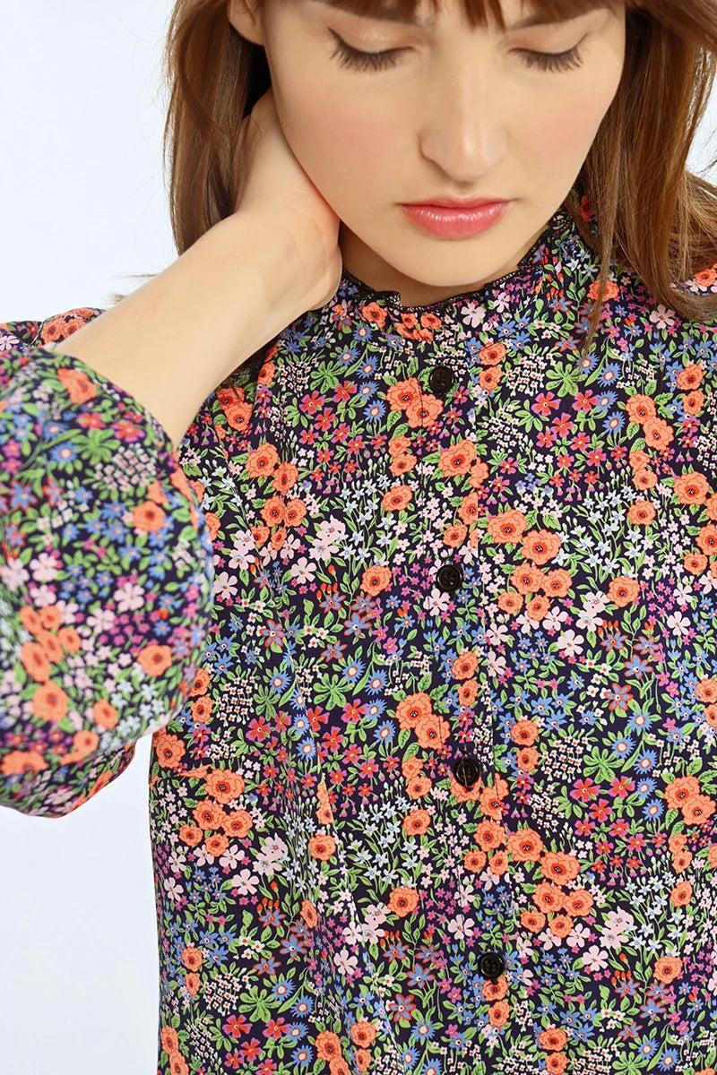 Ditsy Floral Long Sleeve Blouse by Lili Sidonio