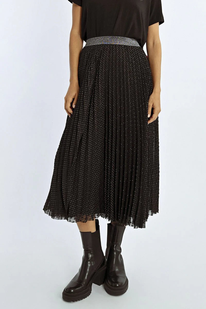 Pleated Plumetis Skirt by Lili Sidonio