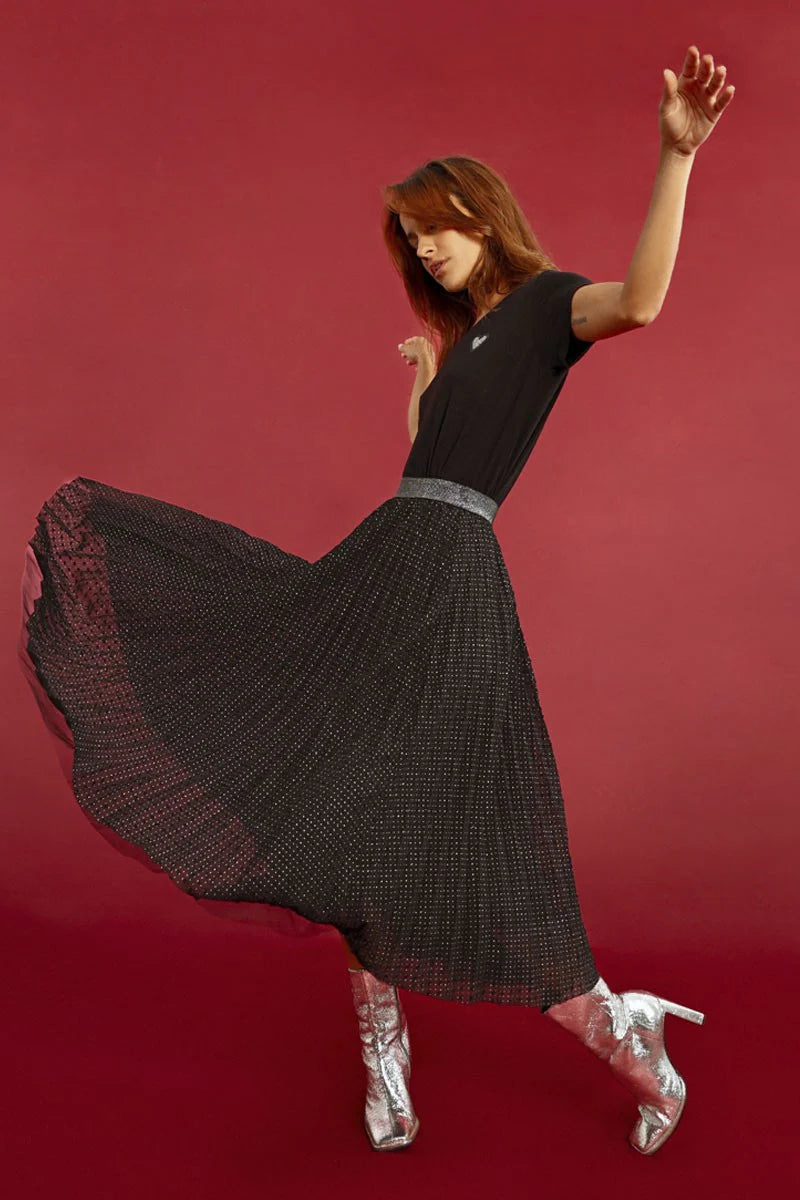 Pleated Plumetis Skirt by Lili Sidonio