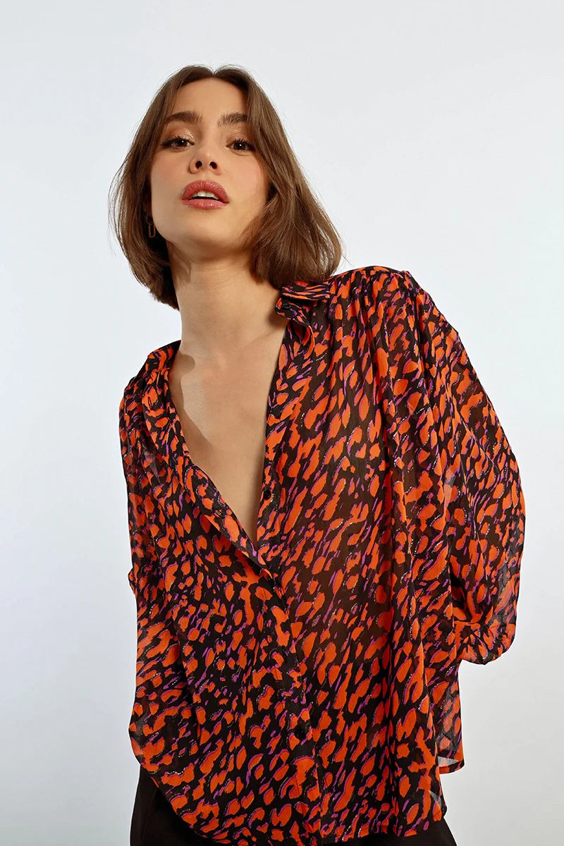 Graphic Voile Blouse by Lili Sidonio