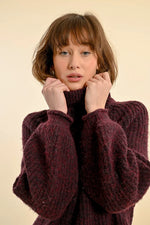 Turtleneck Sweater in Burgundy by Molly Bracken