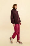 Turtleneck Sweater in Burgundy by Molly Bracken