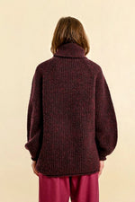 Turtleneck Sweater in Burgundy by Molly Bracken