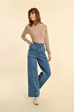 High Waisted Wide Leg Trouser Jeans by Molly Bracken