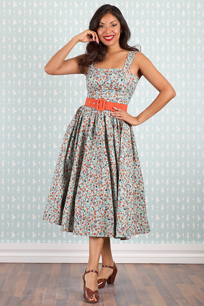 Louison-Fire Floral Dress by Miss Candyfloss X-Large