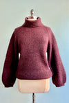 Turtleneck Sweater in Burgundy by Molly Bracken