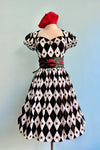 Regina Harlequin Spider Dress by Hell Bunny