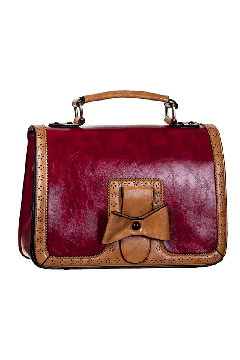 Burgundy Scandal Handbag by Banned