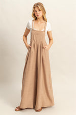 Taupe Loose Wide Leg Jumpsuit