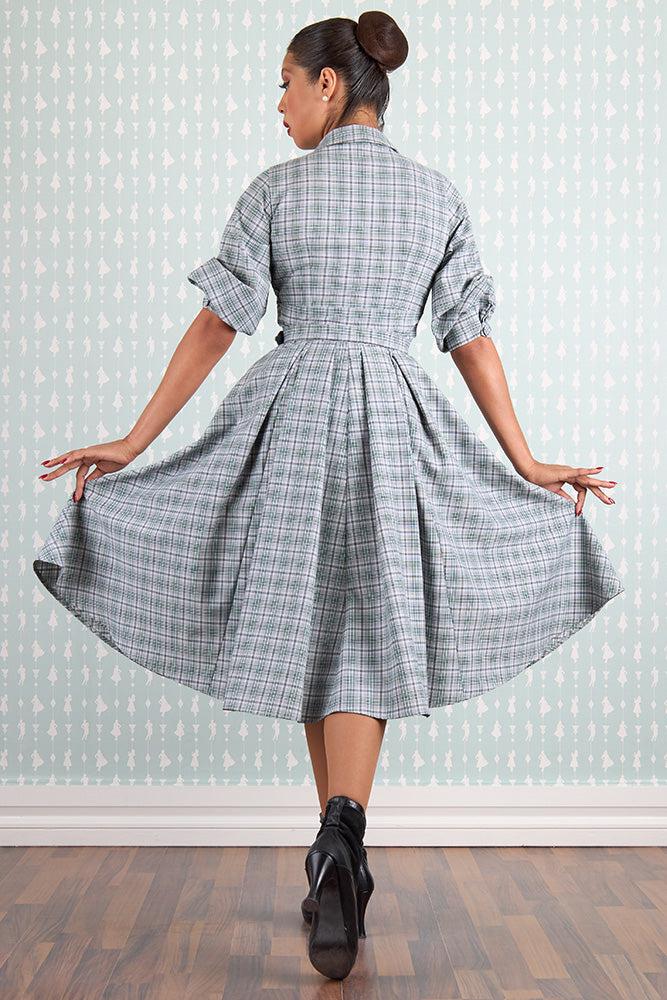 Cloe Minty Plaid Dress by Miss Candyfloss